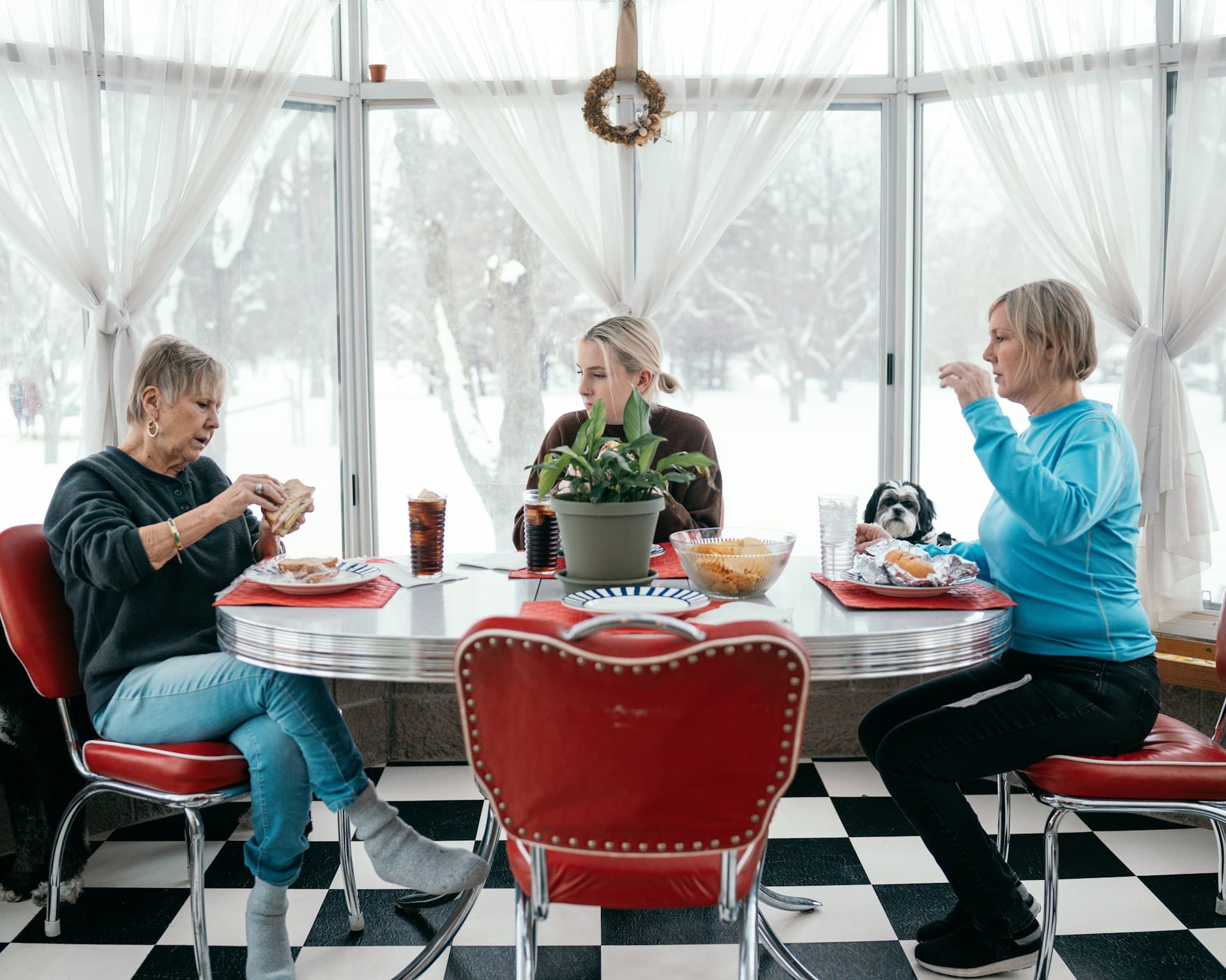 winter in a nursing home