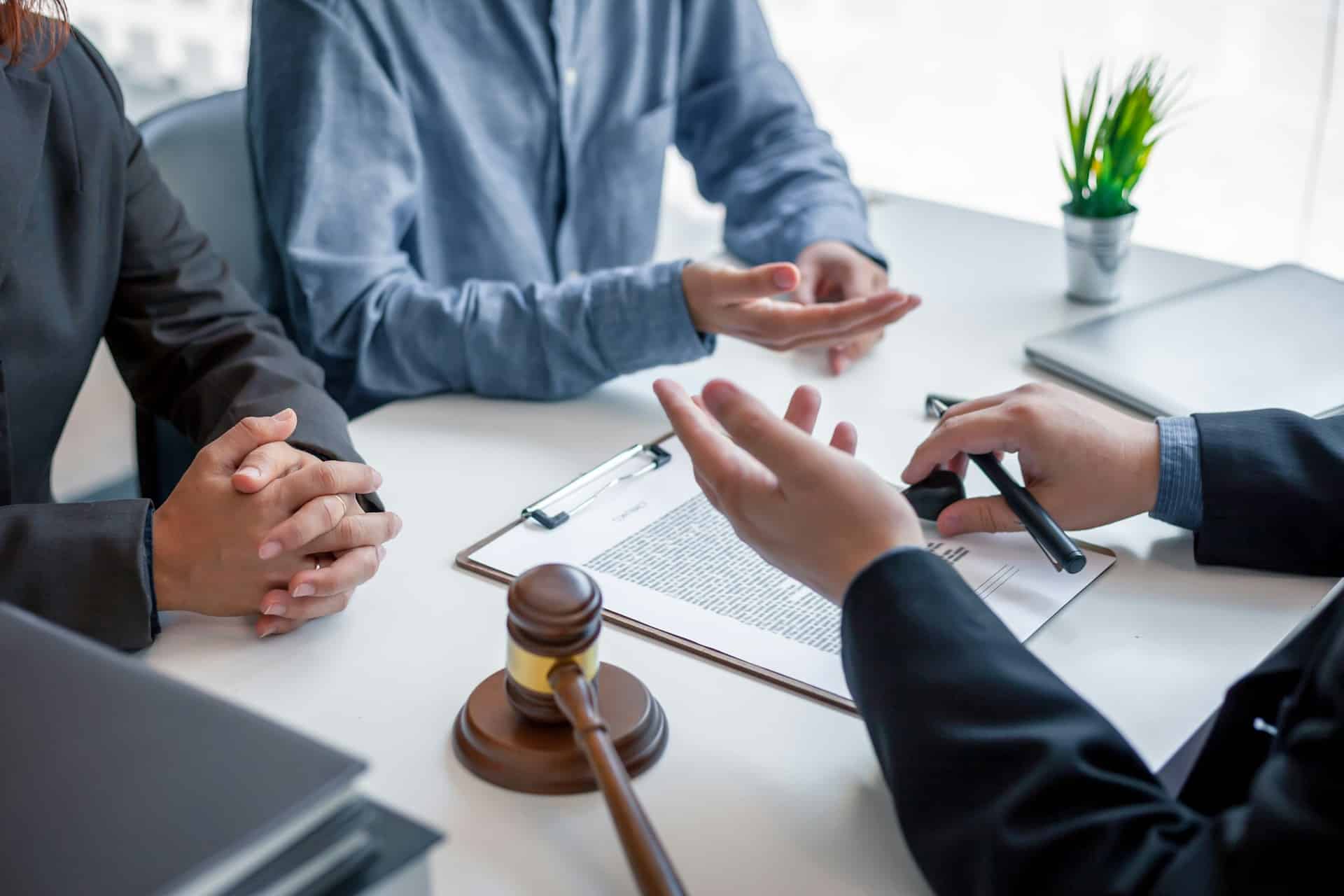 lawyer and clients